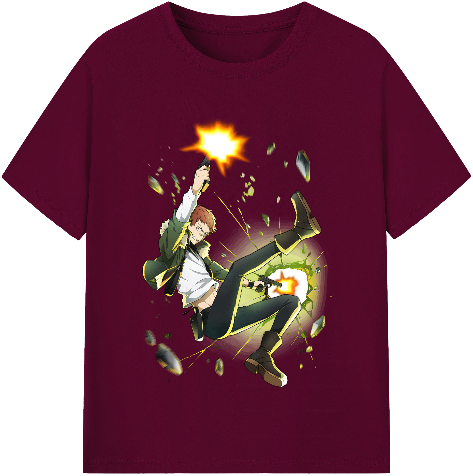 （画像用） 文豪ストレイドッグス Bungo Stray Dogs レディースカジュアルプリントTシャツ（綿100％）